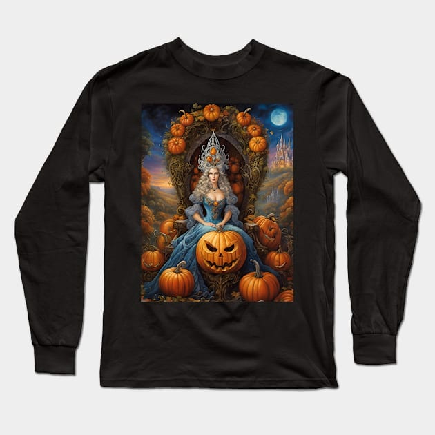 Pumpkin Queen Long Sleeve T-Shirt by FineArtworld7